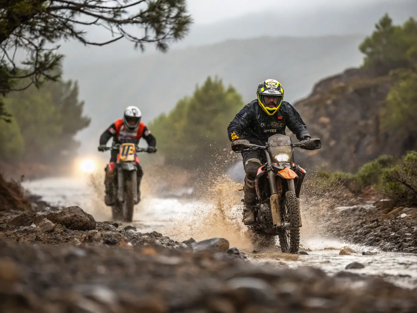 A dynamic image of riders practicing on a well-maintained motocross track, showcasing skill and enthusiasm.