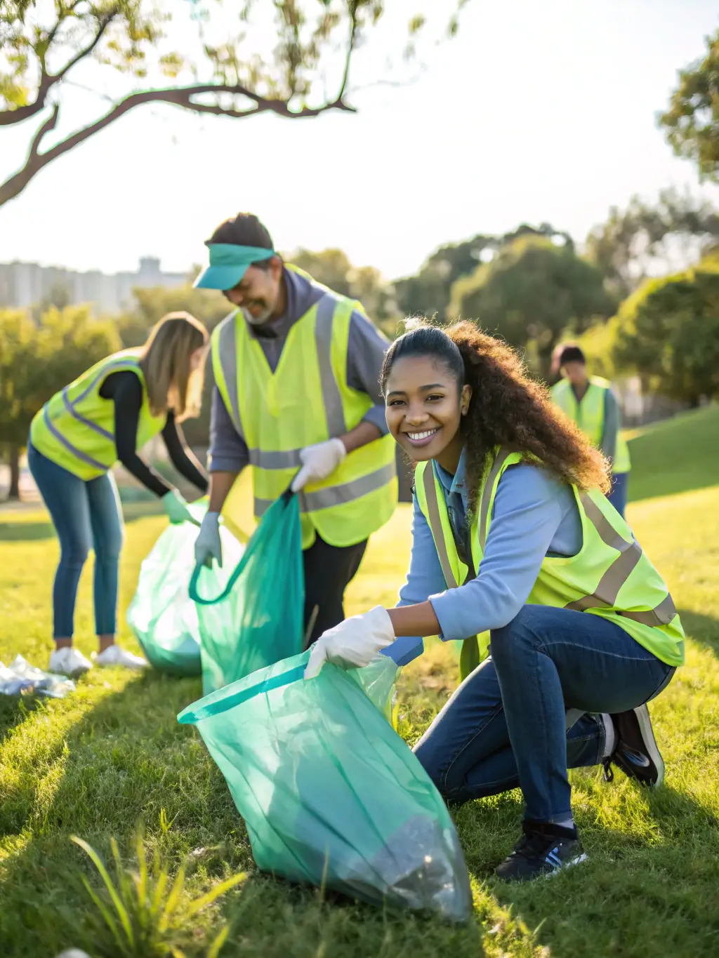 Volunteers assisting with track maintenance and safety checks at a MOTO CLUB DE PRANZAC event. The image highlights the community involvement and support that makes the club's activities possible.